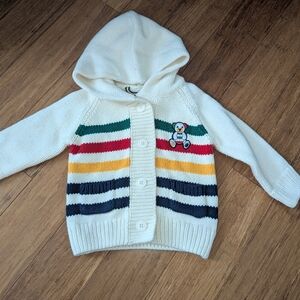 Stripes by HBC, toddler Hooded button up Cardigan